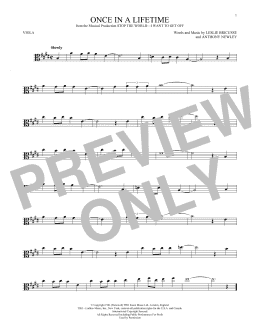 page one of Once In A Lifetime (Viola Solo)