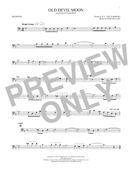 page one of Old Devil Moon (Trombone Solo)