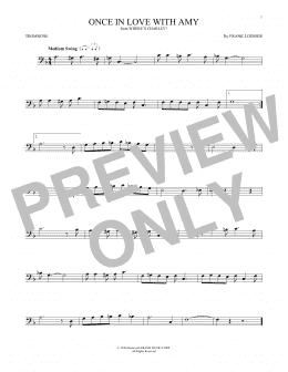 page one of Once In Love With Amy (Trombone Solo)
