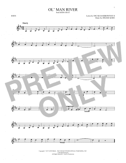 page one of Ol' Man River (French Horn Solo)