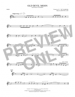 page one of Old Devil Moon (French Horn Solo)