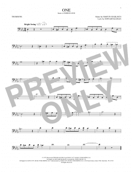 page one of One (Trombone Solo)