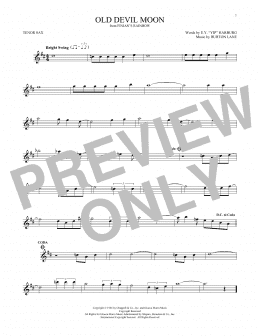page one of Old Devil Moon (Tenor Sax Solo)