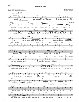 page one of Kissing A Fool (Lead Sheet / Fake Book)