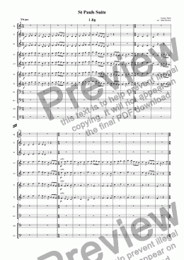 page one of Holst: St. Paul’s Suite