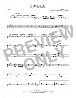 page one of Superstar (from Jesus Christ Superstar) (Violin Solo)