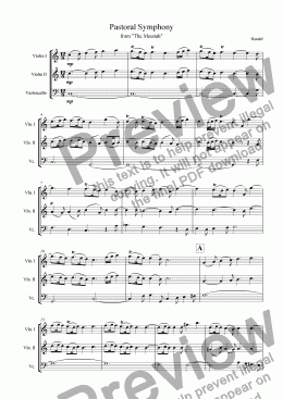 page one of Pastoral Symphony from "Messiah"