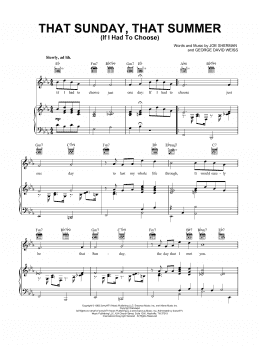 page one of That Sunday That Summer (If I Had To Choose) (Piano, Vocal & Guitar Chords (Right-Hand Melody))