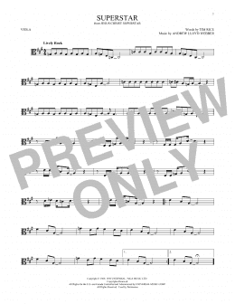 page one of Superstar (from Jesus Christ Superstar) (Viola Solo)