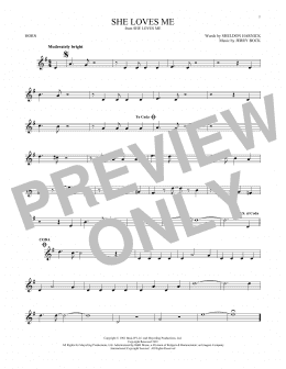 page one of She Loves Me (French Horn Solo)