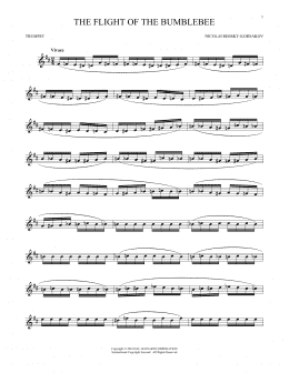 page one of The Flight Of The Bumble Bee (Trumpet Solo)