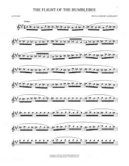 page one of The Flight Of The Bumble Bee (Alto Sax Solo)