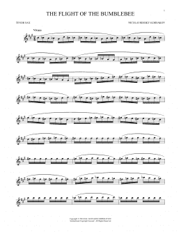 page one of The Flight Of The Bumble Bee (Tenor Sax Solo)