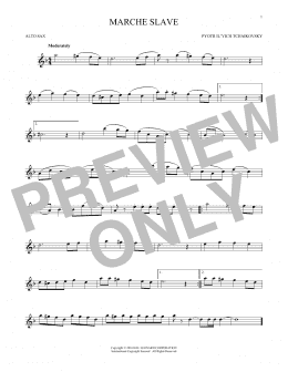 page one of Marche Slav, Op. 31 (Alto Sax Solo)