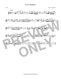 page one of Ave Maria, Op. 52, No. 6 (Flute Solo)