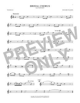 page one of Bridal Chorus (Tenor Sax Solo)