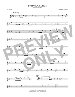 page one of Bridal Chorus (Alto Sax Solo)
