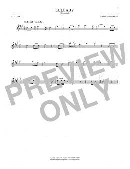 page one of Lullaby (Alto Sax Solo)