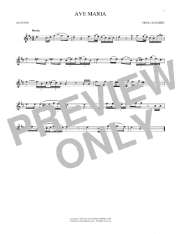page one of Ave Maria, Op. 52, No. 6 (Alto Sax Solo)