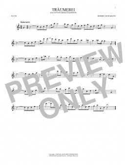 page one of Traumerei (Flute Solo)