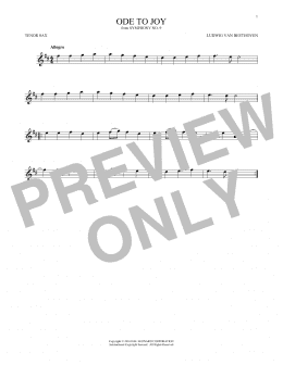 page one of Ode To Joy (Tenor Sax Solo)