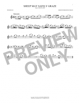 page one of Sheep May Safely Graze (Tenor Sax Solo)