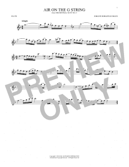page one of Air (Air On The G String) (Flute Solo)