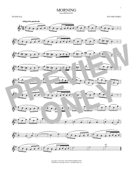 page one of Morning (Tenor Sax Solo)