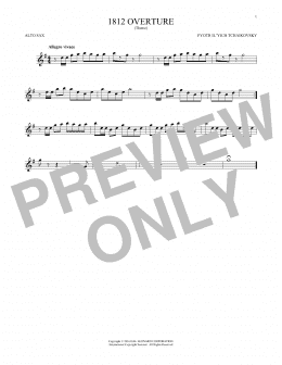 page one of 1812 Overture (Alto Sax Solo)