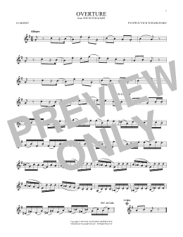 page one of Overture (Clarinet Solo)