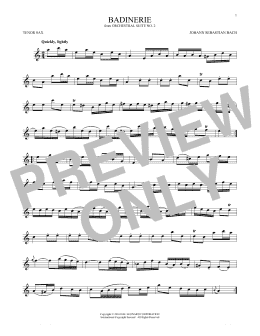 page one of Badinerie (Suite No. 2) (Tenor Sax Solo)