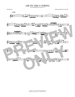 page one of Air (Air On The G String) (Tenor Sax Solo)