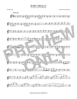 page one of Barcarolle (Tenor Sax Solo)