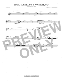 page one of Adagio Cantabile, Op. 13 (Alto Sax Solo)