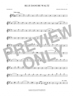 page one of Blue Danube Waltz (Tenor Sax Solo)