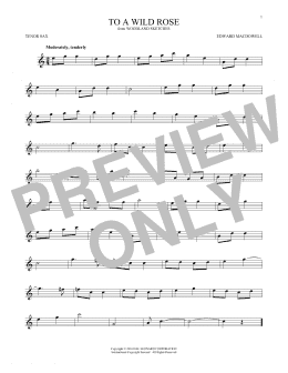 page one of To A Wild Rose, Op. 51, No. 1 (Tenor Sax Solo)