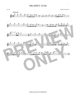 page one of Trumpet Tune (Flute Solo)