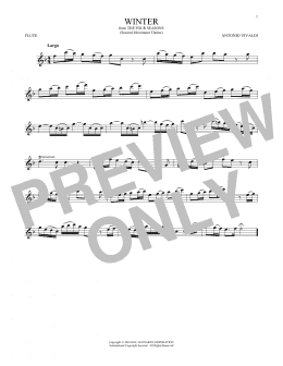 page one of Winter (from The Four Seasons) (Flute Solo)