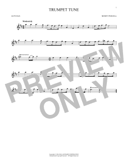 page one of Trumpet Tune (Alto Sax Solo)