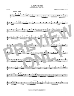 page one of Badinerie (Suite No. 2) (Flute Solo)