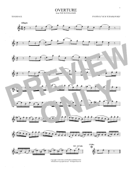 page one of Overture (Tenor Sax Solo)