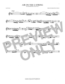 page one of Air (Air On The G String) (Alto Sax Solo)