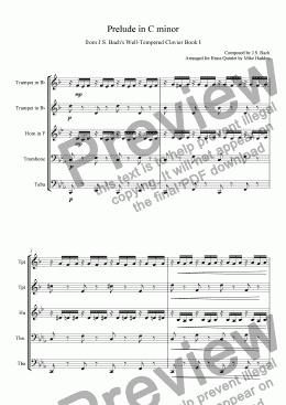 page one of Prelude in C minor
