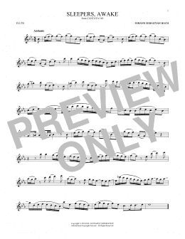 page one of Sleepers, Awake (Wachet Auf) (Flute Solo)