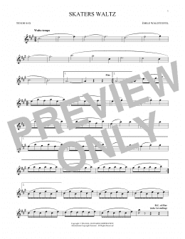 page one of The Skaters (Waltz) (Tenor Sax Solo)