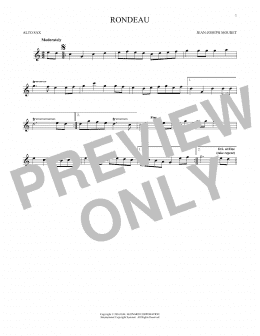 page one of Fanfare Rondeau (Alto Sax Solo)