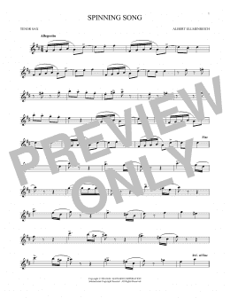 page one of Spinning Song (Tenor Sax Solo)