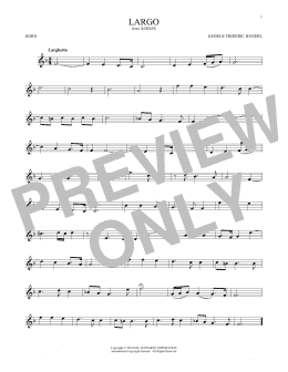 page one of Largo (French Horn Solo)
