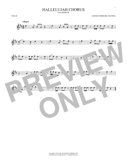 page one of Hallelujah Chorus (Violin Solo)