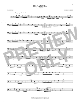 page one of Habanera (Trombone Solo)